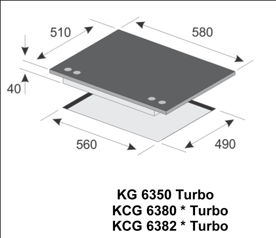 Варочная поверхность газовая KAISER KCG 6380 W Turbo