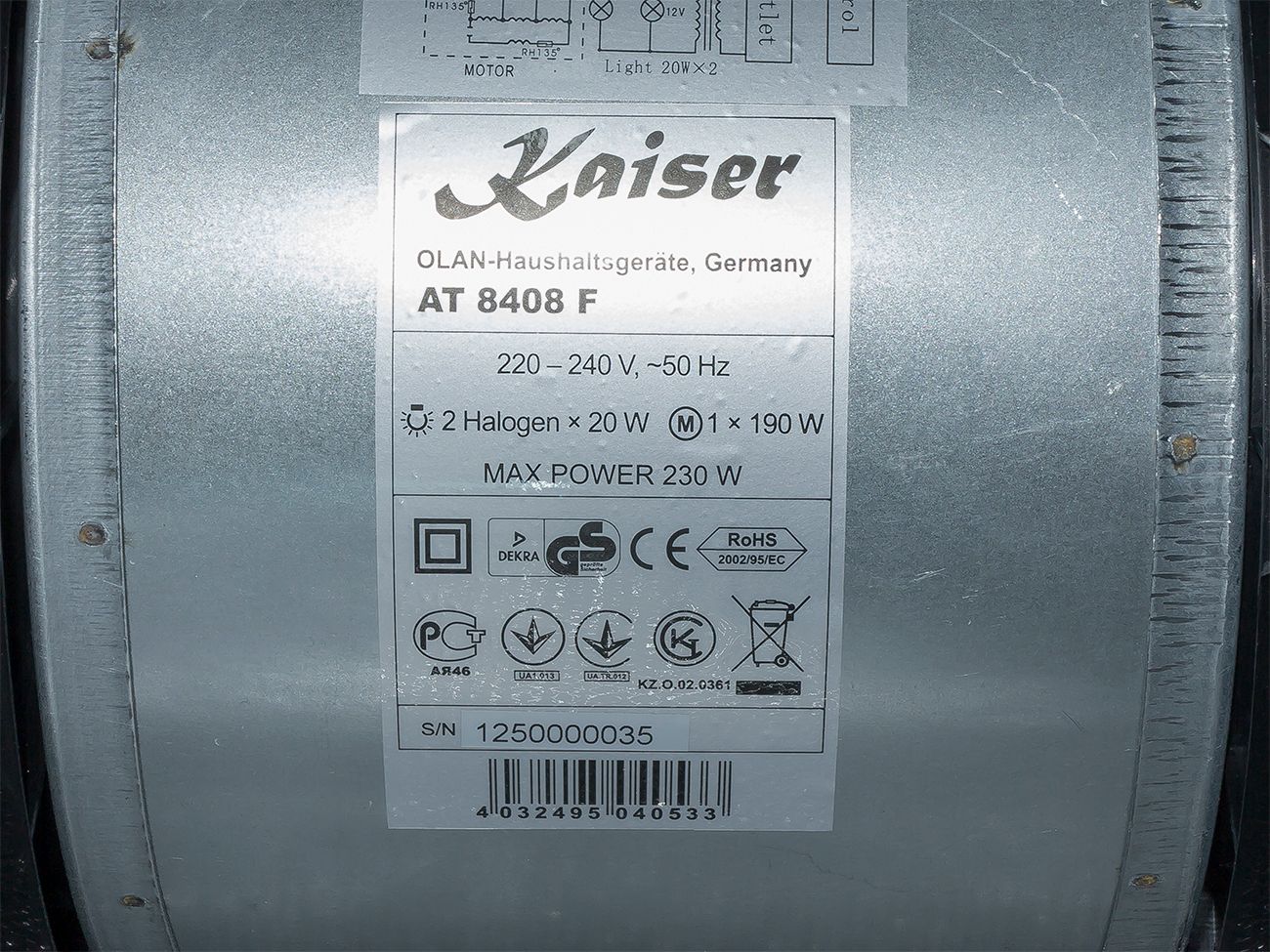Кухонная вытяжка KAISER AT 8408 F Eco