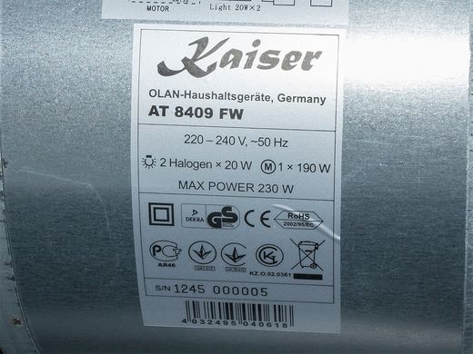 Кухонная вытяжка KAISER AT 8409 FW Eco