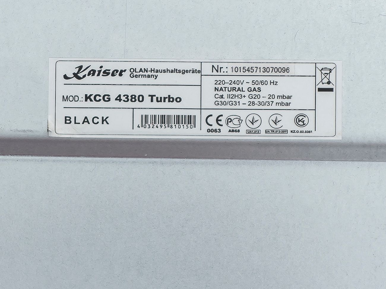 Варильна поверхня газова KAISER KCG 4380 Turbo