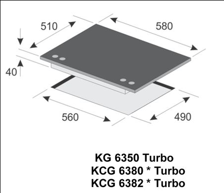 Варильна поверхня газова KAISER KCG 6380 Turbo
